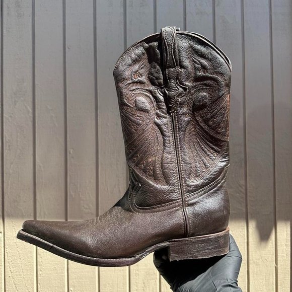 #42 Chameleon Design Western Boot in Brown Color main image 5